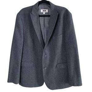 Joseph Abboud Siz XL Mens Wool Blend Sport Coat Blazer Jacket Gray Elbow Patches